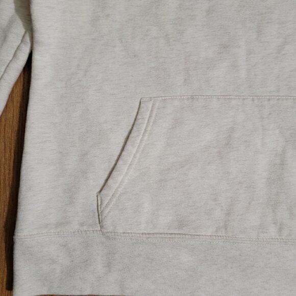 Gap Logo Hoodie Sweatshirt Heather White Ivory Women's Size XS Extra Small - Picture 5 of 6